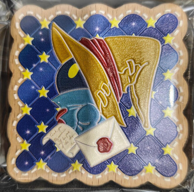 embossed wood magnet