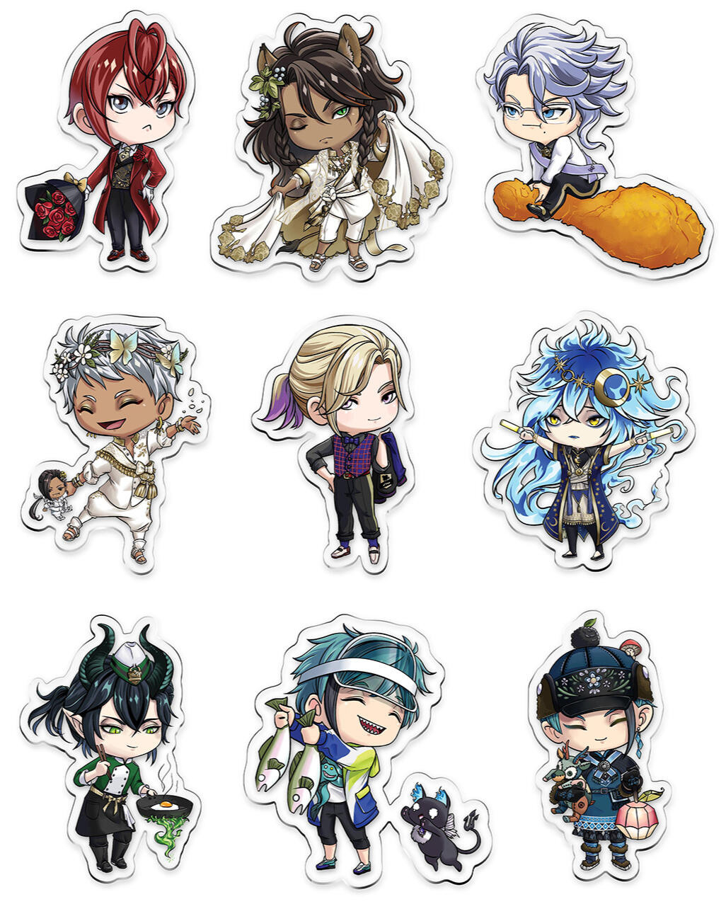 3" acrylic keychains